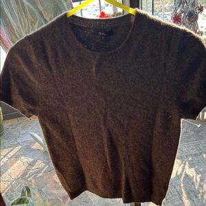 Beautiful quince Women's Basketball Dark Brown Cashmere Crewneck Sweater